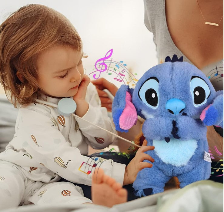 2024 Lilo & Stitch Plush Doll - Pink Soothing Sleep Toy with Music and Lights for Kids