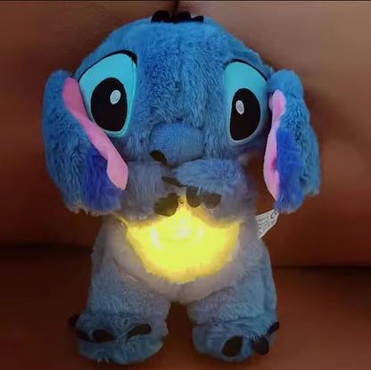 2024 Lilo & Stitch Plush Doll - Pink Soothing Sleep Toy with Music and Lights for Kids